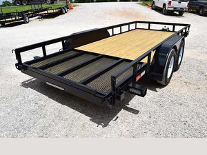 Stag 82"X14 Tandem Axle with 4ft Fold in Gate (No Brake)
