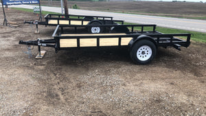 Stag 76" x 14' Single Axle Gated Utility