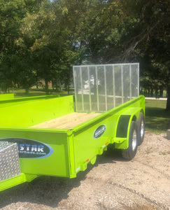 IronStar Lime Green 77”X14 Solid Sided Utility with Aluminum Gate And Wheels