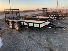 Load image into Gallery viewer, Stag 76” x 14&#39; Tandem Axle with 4ft Fold In Gate (No Brake)