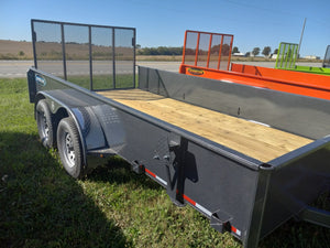 Ironstar 83" x 14' Solid Side Utility Trailer Charcoal